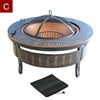 3 in 1 Outdoor Garden Large Firepit Metal Stove Brazier Patio Heater/BBQ/Ice Pit