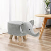 Animal Stool Footstool Footrest Elephant Ottoman Shoe Bench with Sponge Wood Leg
