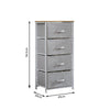 Chest of 2/3/4/5/7 Drawers Fabric Storage Cabinet Side Table Standing Home Grey