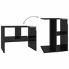 Living Room Modern Side Table High Gloss Black 60x40x45 cm Chipboard