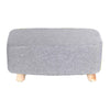 Linen Fabric Footstool Foot Rest Stool Pouffe Ottoman Seat Living Room Furniture