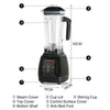 7-in-1 Food Processor Smoothie Maker 2200W Blender Grinder Juicer Mixer 2L Pulse