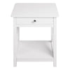 White Bedside Table Nightstand 1 Drawer Side Cabinet Storage Chest Bedroom