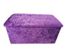 Crush Velvet Double Folding Storage Ottoman Seat Box Large Pouffee Foot Stool