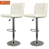 2x Bar Stools Faux Leather Kitchen Stool Breakfast Chair Chrome Modern Furniture