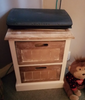 Small Bedside Table Shabby Chic Cabinet Rustic Wooden Side End White Drawer Unit