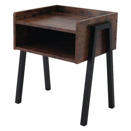 Rustic Industrial Bedside Cabinet Cupboard Bedroom Bed Side Table Nightstand HOT