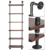 6 Tier Ladder Wall Shelf Home Storage/Display Unit Bookcase Stand Bathroom