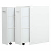 Wooden Storage Cupboard Bookcase 2 Drawers Shelving Rack Books CDs Organizer