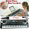 61 Key Electric Digital Piano Organ Musical Beginner Electronic Keyboard W/ Mic