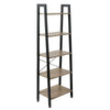 5 Tier Ladder Shelf Bookcase Bookshelf Storage Rack Metal Frame Display Stand