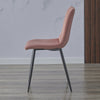 2X Pink Velvet Dining Chairs Metal Legs Office Chairs Dining Room Kitchen Modern