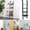Leaning Bookcase Bookshelf Corner Ladder Shelves Storage Display Shelving Unit
