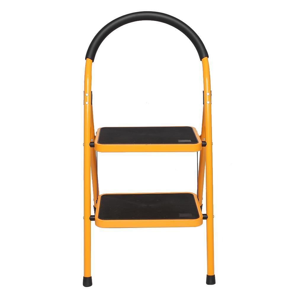 Small Stand Ladder Foldable 2 Step Ladder Non Slip Safety Small Stool Ladders Kitchen ...