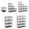 Industrial Metal Wire 12 Storage Cube DIY Shelving Unit Bookcase Organiser Black