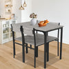 3/4 Piece Dining Table Chair Set Kitchen Wooden Compact Metal Frame 2 or 4 Seat