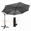 Mondeer 3M Garden Banana Parasol Cantilever Parasol Crank Handle with Solar LED