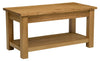 Large Oak Coffee Table | Solid Wood Rectangular TV Stand | Lounge Storage