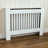 Vertical Grill White Painted Modern MDF Wood Radiator Cover Cabinet