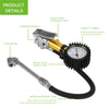 220 PSI Tyre Pressure Gauge Inflator Air Line Pump Car Truck Bike Meter Tester