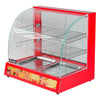 2Tier Commercial HOTFood Pizza Warmer Countertop Cabinet Display Stainless Steel