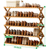6 Tiers Folding Bamboo Shoe Rack Wooden Shoe Storage Footwear Storage Shelves