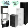 New Cube 2 3 4 Tier Wooden Bookcase Bookshelf Storage Shelf Unit Display Stand
