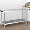 120cm Stainless Steel WorkTop Prep Bench Commercial Catering Table Kitchen Equip
