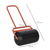 38L Garden Lawn Metal Manual Push Grass Roller Water Sand Filled