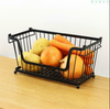 Metal Wire Vegetable Fruit Storage Kitchen Toilet Stackable Caddy Basket Rack