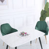 2pcs Velvet Padded Dining Chair Armchair With Metal Legs Home Office Restaurant