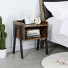 Industrial Side End Table Stackable Bedside Table Storage Nightstand for Bedroom