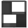 vidaXL Book Cabinet High Gloss Black 60x24x63 cm Chipboard Set