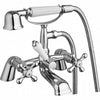 Victorian Chrome Bathroom Sink Twin Tap Bath Filler Shower Mixer Basin Mixer Set
