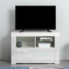 100cm Modern TV Unit Cabinet Stand Sideboard White High Gloss Front & Matt Body