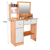 Modern Dressing Table Bedroom Vanity Table Makeup Desk W/ Mirror & 2 Drawers UK