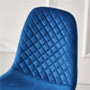 Set of 2/4/6 Velvet Dining Chairs Padded Seat Metal Legs Kitchen Home Office UK
