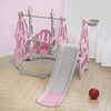 Toddler Garden Swing Slide & Climber Kids Baby Home Outdoor Playground Toy Pink