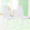 2/4/6PCS Faux Leather PU Dining Chairs Padded Seat Metal Leg Kitchen Restaurant