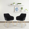 1x Kitchen Dining Chair Living Room Corner Chair with Velvet Steel Legs