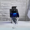 Black LED Waterfall Basin Sink Tap Bathroom Lever Single Handle Mixer Faucet UK