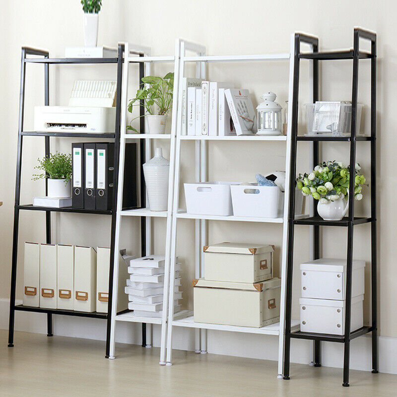 5 Tier Industrial Metal Display Book Storage Shelving Unit Bookcase Bookshelf UK