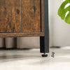 Vintage Industrial Side Table Bedroom Cabinet Storage Unit Rustic Style Metal