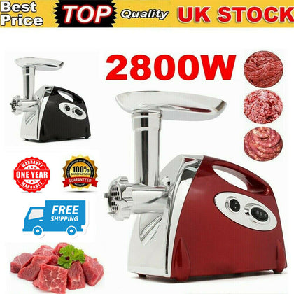 2800W Electric Meat Grinder Mincer Sausage Maker Filler Kitchen Mincing Machine