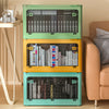 Stackable Fully Open Storage Box Foldable Plastic Clothes Toys Container Case UK