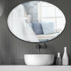 Oval Mirror Wall Mounted Frameless Unframed Bathroom Bedroom Mirror Home Decor