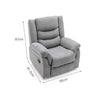 SEATTLE MANUAL 1 SEATER FABRIC RECLINER 3+2+1 SUITE SOFA ARMCHAIR SET GREY
