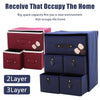 Fabric Storage Box with Handle Drawer Organiser Folding Container for Socks Bras