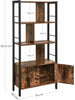 Large Industrial Bookcase Vintage Storage Unit Rustic Metal Cabinet Tall Display