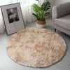 Circle Round Shaggy Rug Living Room Bedroom Carpet Floor Fluffy Mat Anti-Skid UK